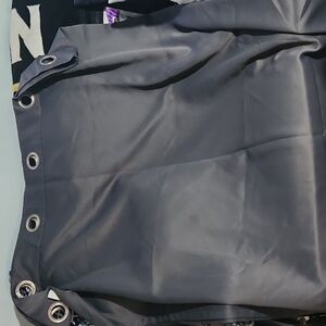 Stylish Gray Grommet Room Dividing And Sound Proof Curtain